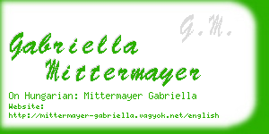 gabriella mittermayer business card